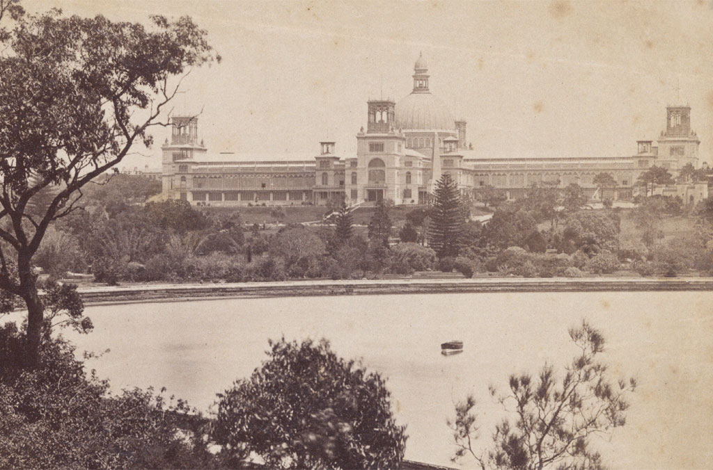 The Garden Palace from a distance, prior to the tragic fire