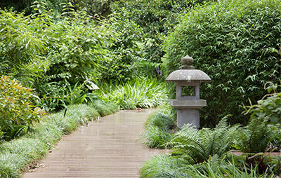 Stone lantern in the HSBC Oriental Garden