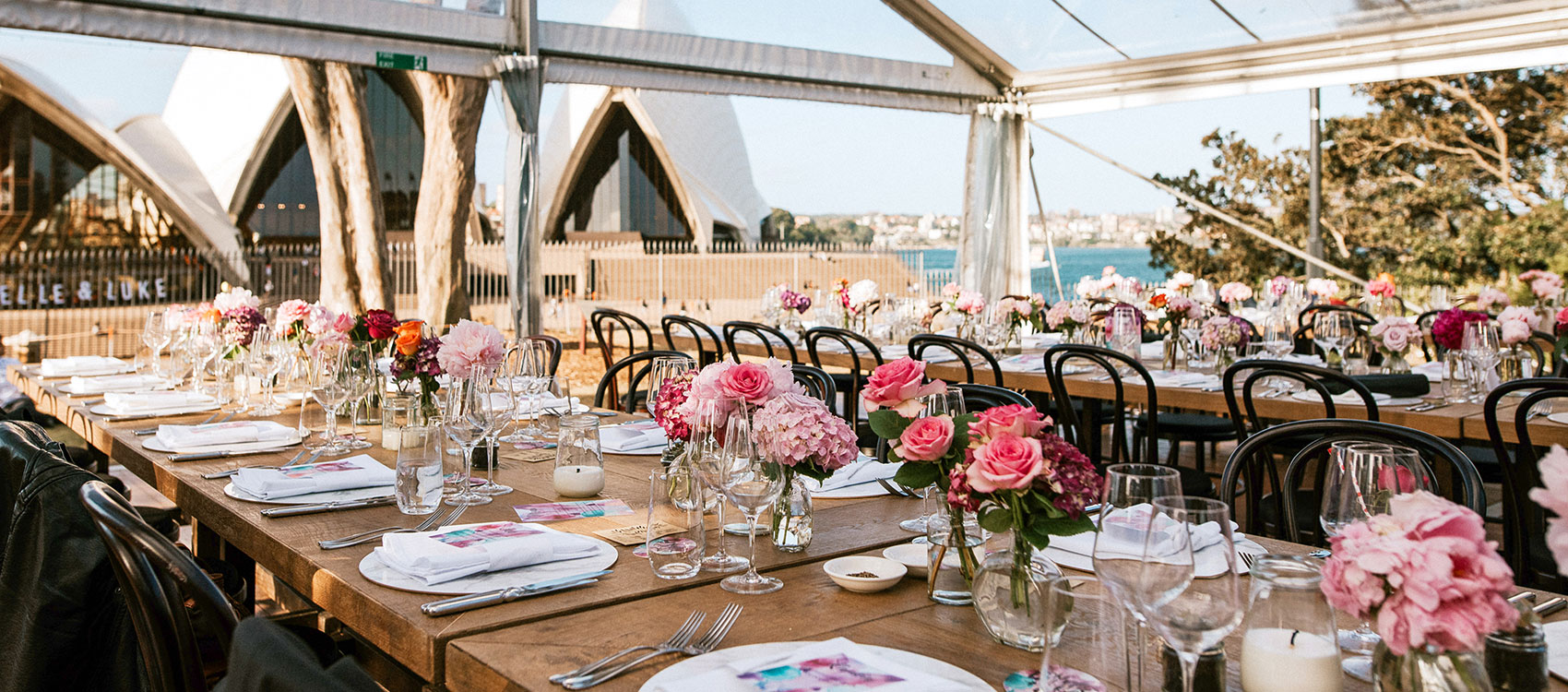 Wedding ceremony at Bennelong Lawn