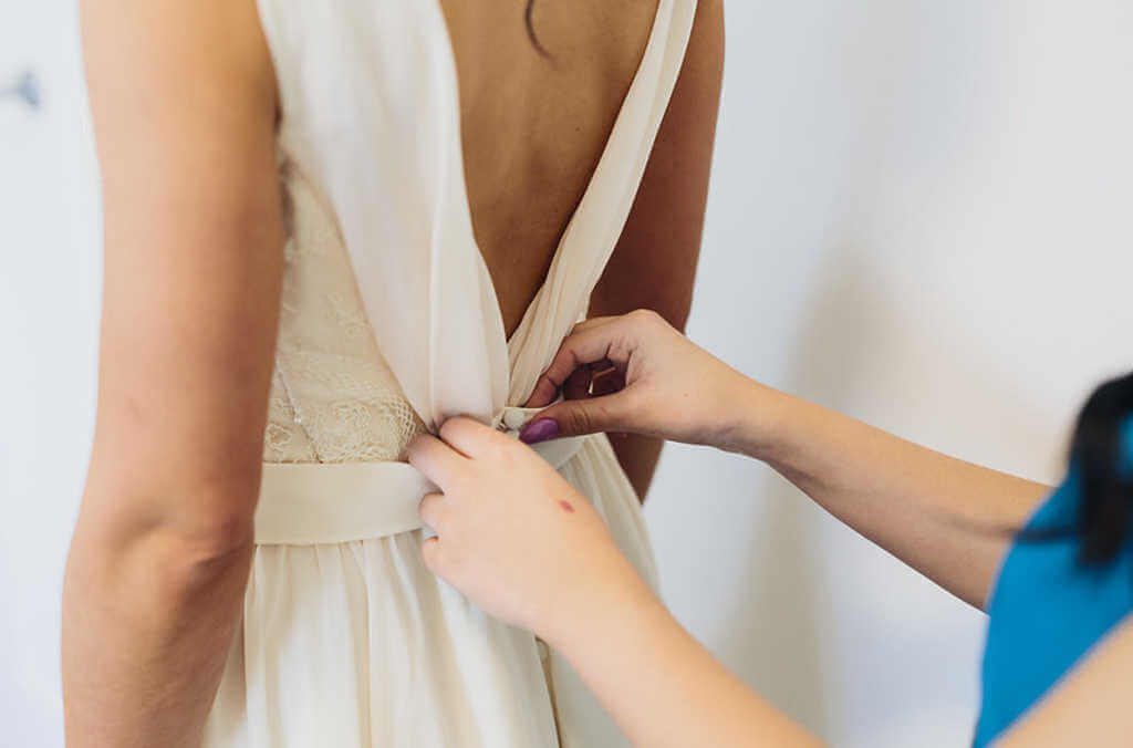 wedding dress close up