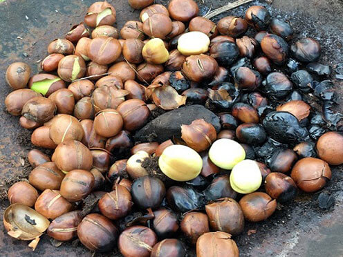 Charred black beans