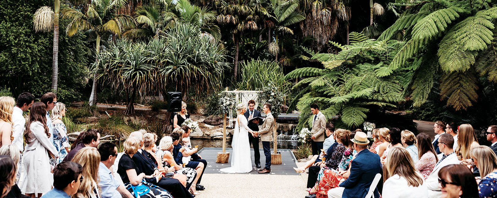 Wedding ceremony in the Connections Garden
