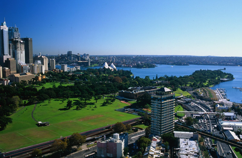 Crescent aerial view