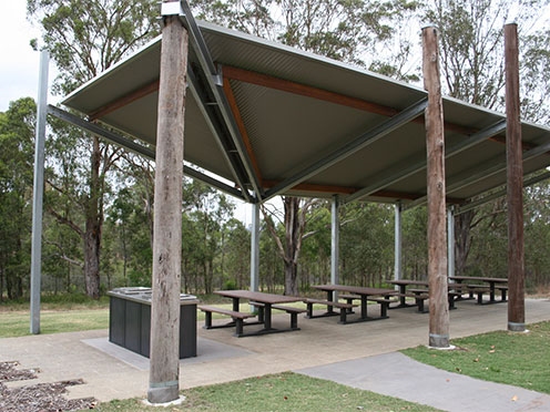 Bottlebrush Garden Picnic Shelter 2 from the front