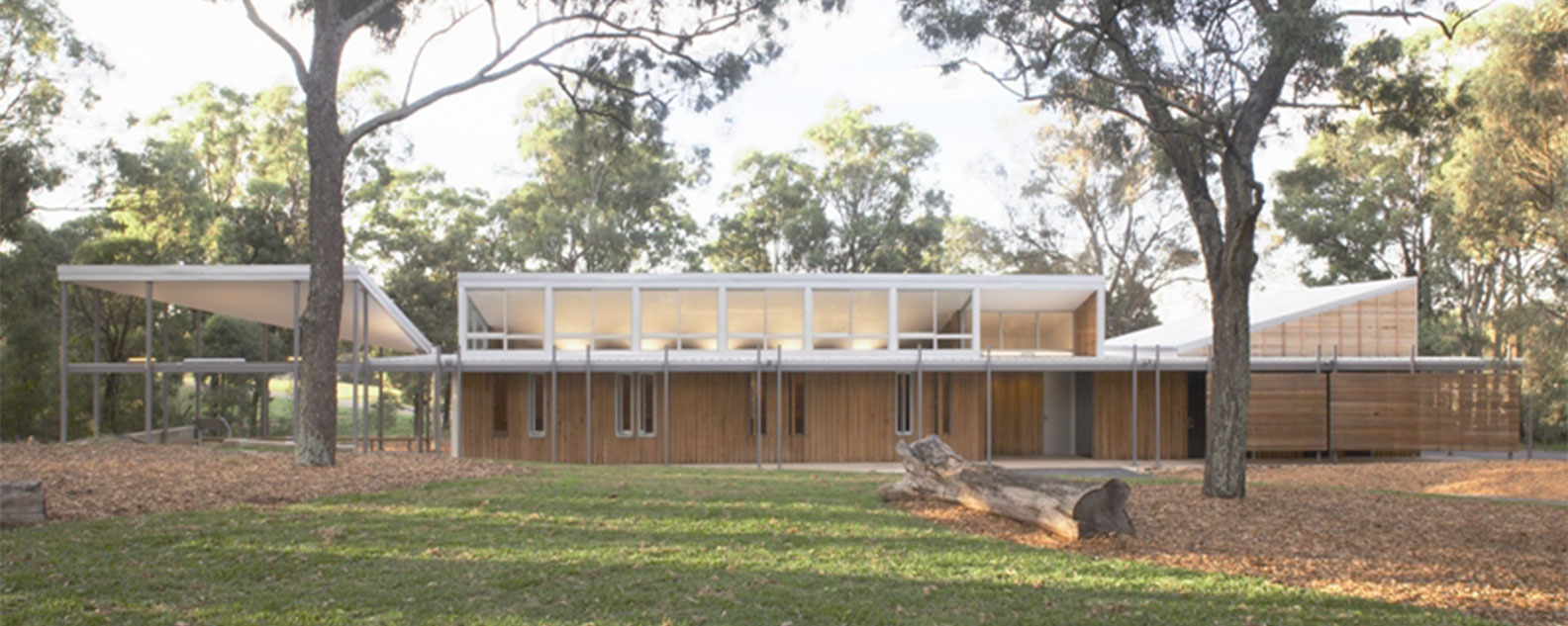 The Bowden Centre in full surrounded by trees