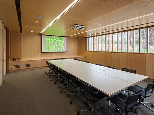 Eucalyptus Room set up for a meeting