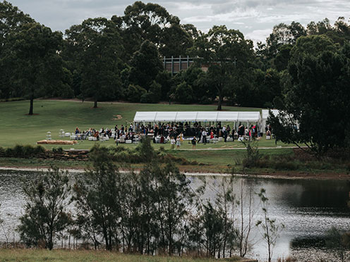 Wedding reception on Marquee Lawn