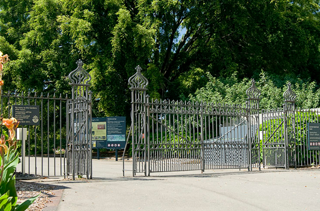 Iron gates leading into Garden
