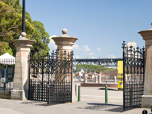 Iron and sandstone gates