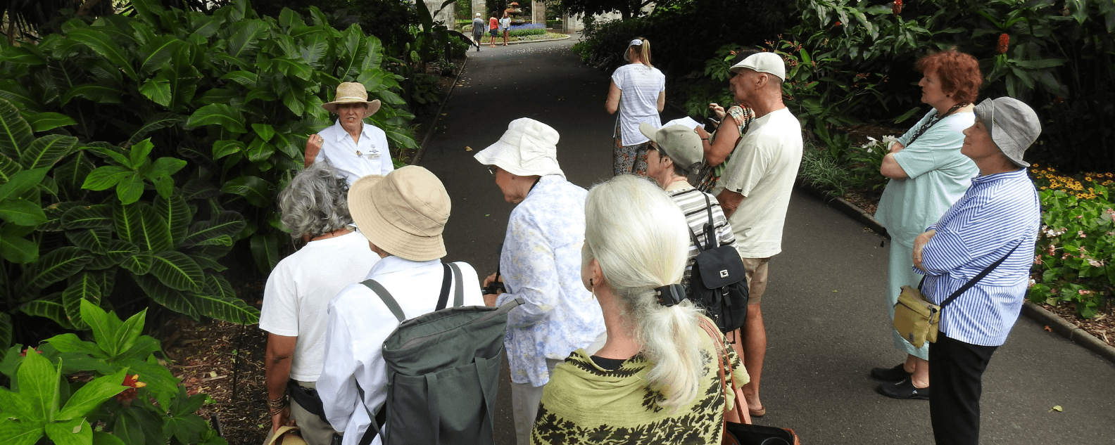 people on guided walk in RBG