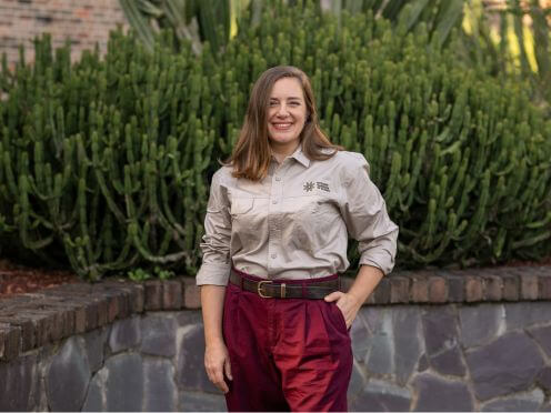 Adina Oosterwijk smiling in the Garden