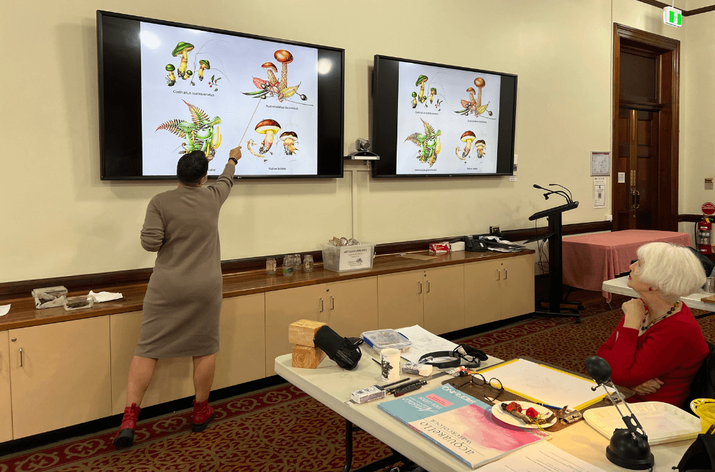 Anna teaching class