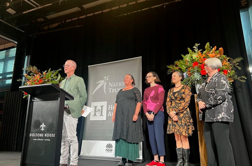 Scientists accepting the National Trust's President Prize Award