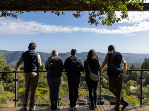 Friends at the Tomah visitor centre.