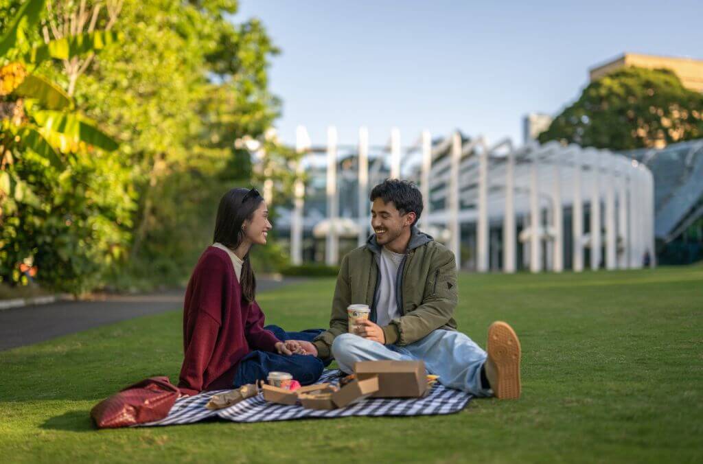 Soak up the warming winter sunshine with a picnic in Royal Botanic Garden Sydney.