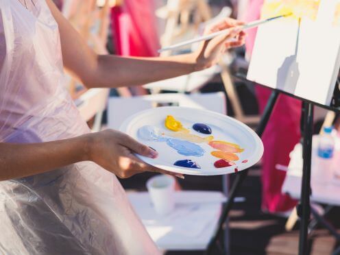 person painting