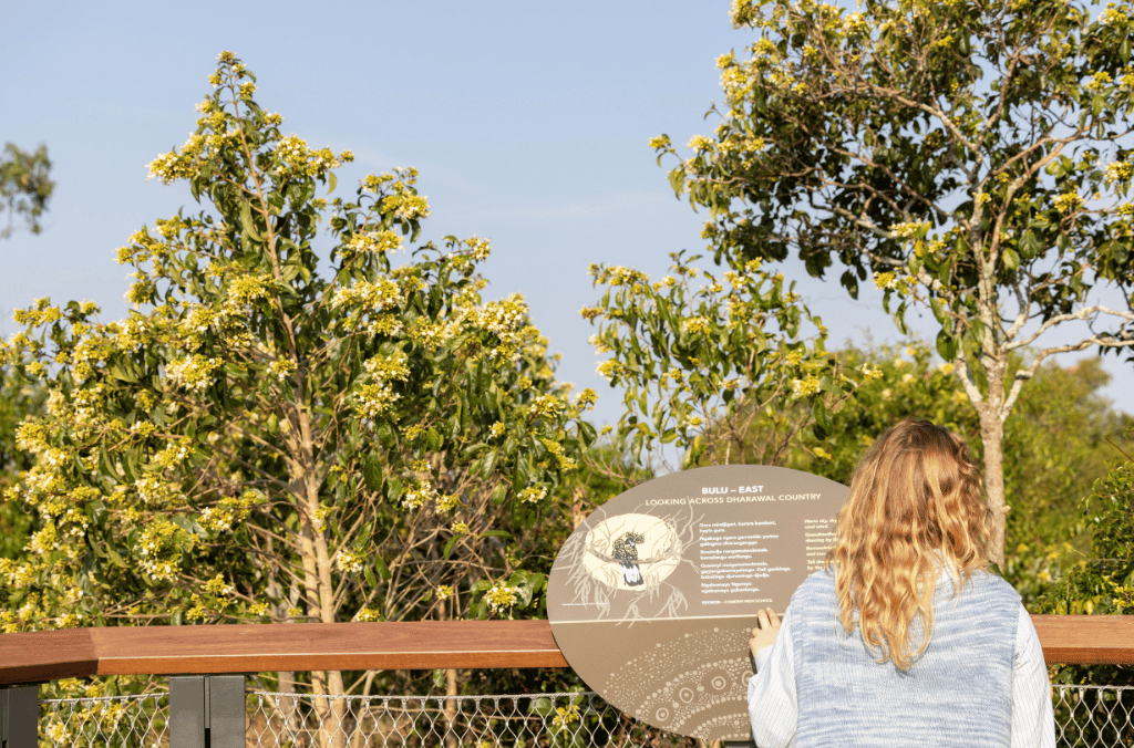A woman looking out to the garden
