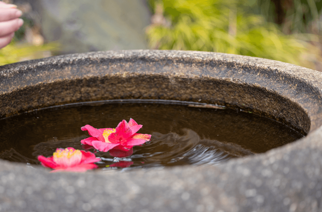Water feature in Tsubaki Yama